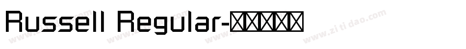Russell Regular字体转换